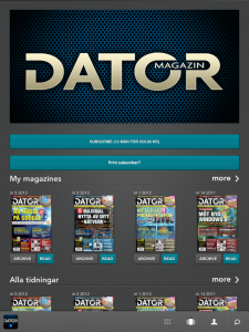 Datormagazin som e-tidning på iPad